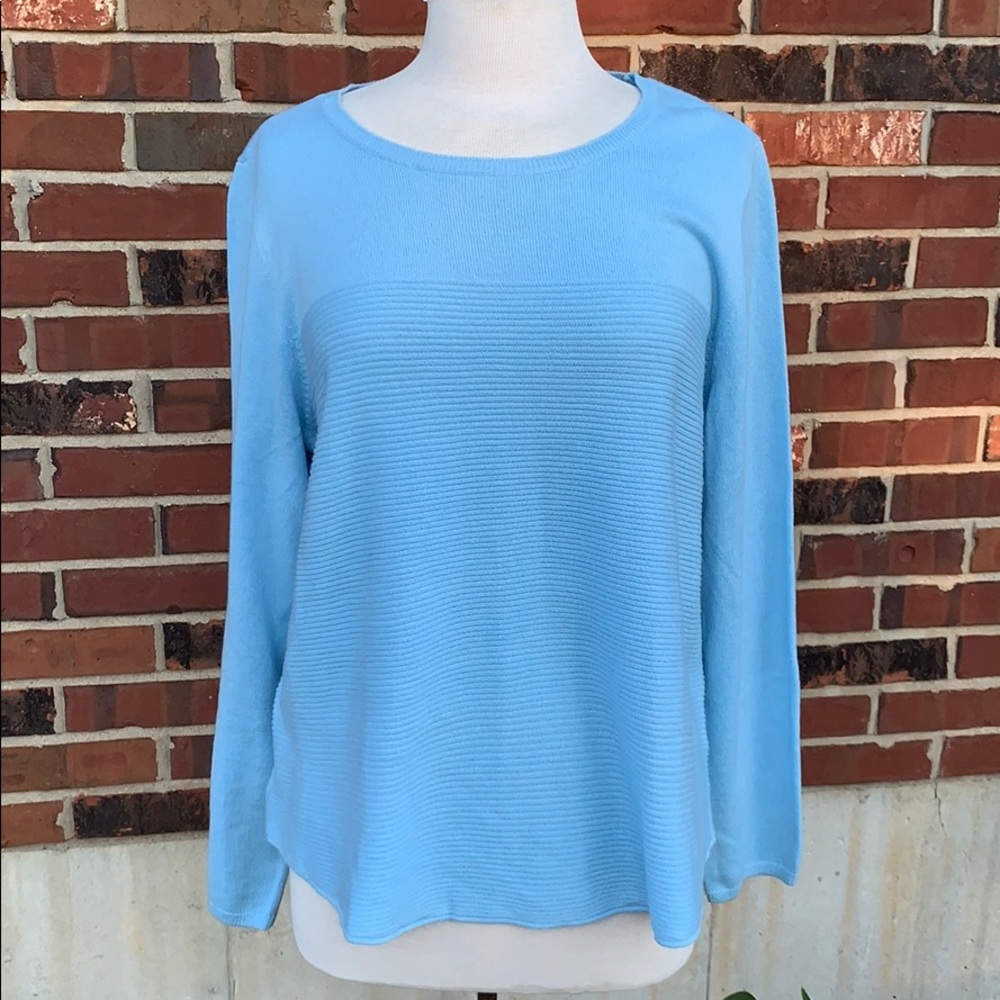 Light Blue Croft & Barrow Lightweight Knit Sweater